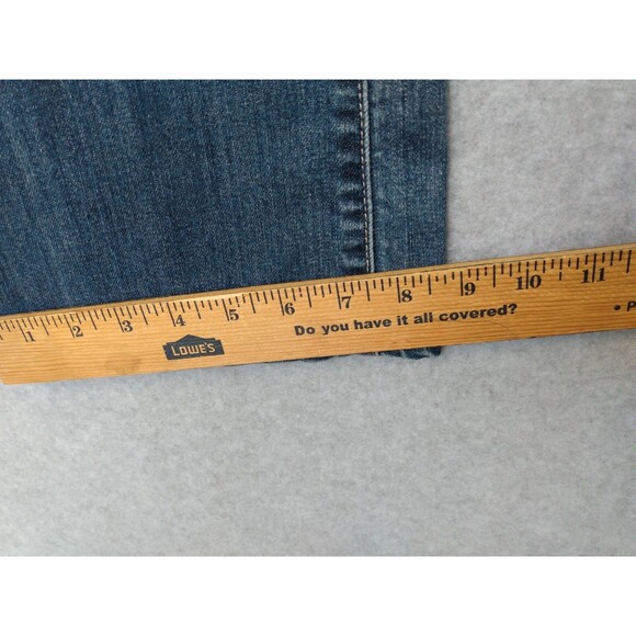 KUT from the Kloth Women Farrah Baby Bootcut Jeans 10 Blue Distressed 33x29 - Picture 11 of 12